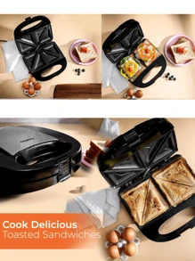 Máquina para sándwiches y tortillas, antiadherente, portátil - Multicolor - Ver 2