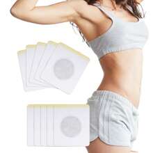 10/20pcs Belly Button Patches, Natural Massage Patch For Body Care - White - View 1