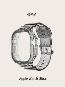 Dây đeo và hộp đựng trong suốt 2 trong 1 tương thích với Apple Watch - màu đen - Xem 4
