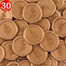 BAOFALI 30 件/50 件迷迭香图案自粘蜡封贴纸适用于礼物婚礼邀请函信封密封