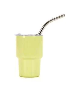 1 件/2 件/6 件不锈钢双层升华迷你不倒翁咖啡杯带盖和吸管水杯双层真空隔热杯适用于酒吧、俱乐部、餐厅、家庭、派对用品返校 - 白色 - 查看 16