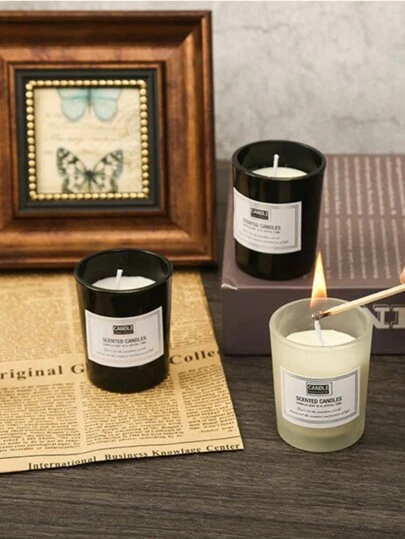 1/4/6件套香氛蜡烛，玻璃罐装，无烟大豆蜡，礼品包装，芳香疗法，ins风，舒缓压力，玻璃罐香氛蜡烛，家居装饰，情人节，情人节礼物，生日/毕业礼物