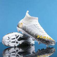 Men's Snug-Fitting, Breathable, Safety Lightweight, Fashion Cleated Mid-Top Football Boots