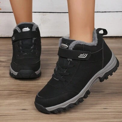 Winter New Student Women  Shoes, Warm Plush Lined Waterproof Snow Boots, Anti-Slip