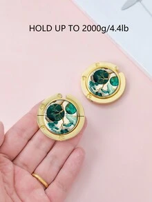 1 件复古风格金色多功能悬挂配件 - 金色+墨綠色樹 - 查看 3