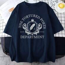 The Tortured Poets Department Aesthetic Unisex T-Shirt - Màu xanh hải quân - Xem 1