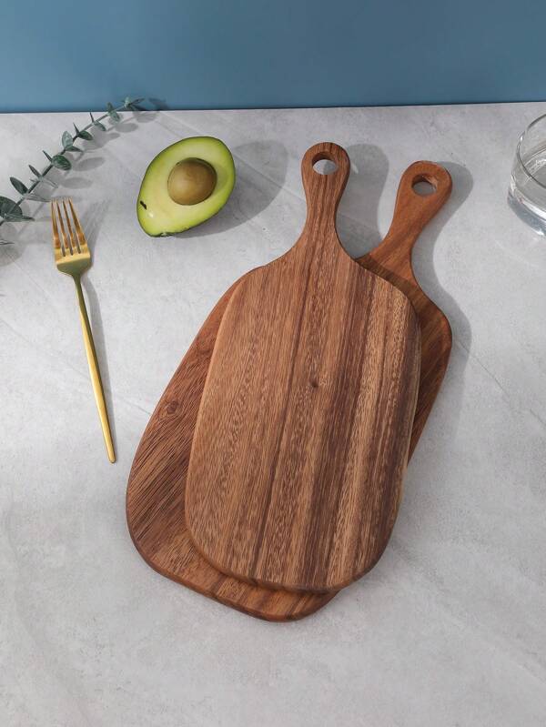 1pc Rosewood Handled Chopping Board, Pizza Board, Bread Board, /Christmas/Thanksgiving Tabletop Decor, Suitable For Home, Party, Office
