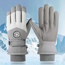 1 Paar dicke, winterfeste Outdoor Ski- und Radfahrhandschuhe für Damen, winddicht, wasserdicht, rutschfest, abriebfest, mit Touchscreen-Funktion und Wärmeisolierung, Winterhandschuhe, Handwärmer, Ski-Handschuhe, Schnee-Handschuhe