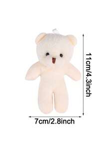 6 pièces/12 pièces, mini ours en peluche, cadeau ours en peluche, pendentif de sac DIY, convient pour cadeau de mariage, anniversaire, boîte-cadeau, jouet de poupée, décoration de gâteau d'anniversaire, de mariage, fournitures de fête, ornements, accessoires de DIY, ours, ours en peluche