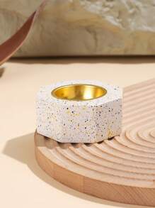 1pc Minimalist Octagonal Incense Holder, Resin Aroma Burner, Arabic Style Incense Diffuser, Home Decor, Room Decor, Party And Holiday Decoration