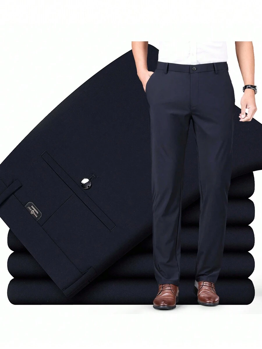 男士时尚商务休闲直筒正装裤