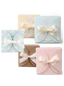 10pcs/Set Handmade Soap Gift Boxes, Baking/Candy Folding Paper Gift Boxes, Suitable For Packaging Gifts For Friends, Wedding Favorsjewelry Box,Jewellery Box,Jewelry Organiser For Women And Girls,Jewelry Holder, Ideal For Halloween Earrings,Necklace,Rings,And Wedding Accessories;Also Suitable For  Home Decor And Bridesmaid Gift - Multicolor - View 10