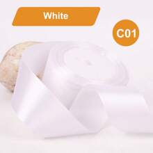 1 Rollo de 25 yardas de cinta de satén de 4 cm/1,57 pulgadas de ancho en colores variados - Perfecta para hacer lazos de rosas, decoraciones de pasteles y navideñas - Vibrante, suave, cintas para manualidades y envoltorios de regalos, Día de San Valentín