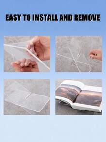 Acrylic Bookshelf, Transparent Bookshelf, Kitchen Countertop Reading Stand, Back To School Season - Transparent - View 7