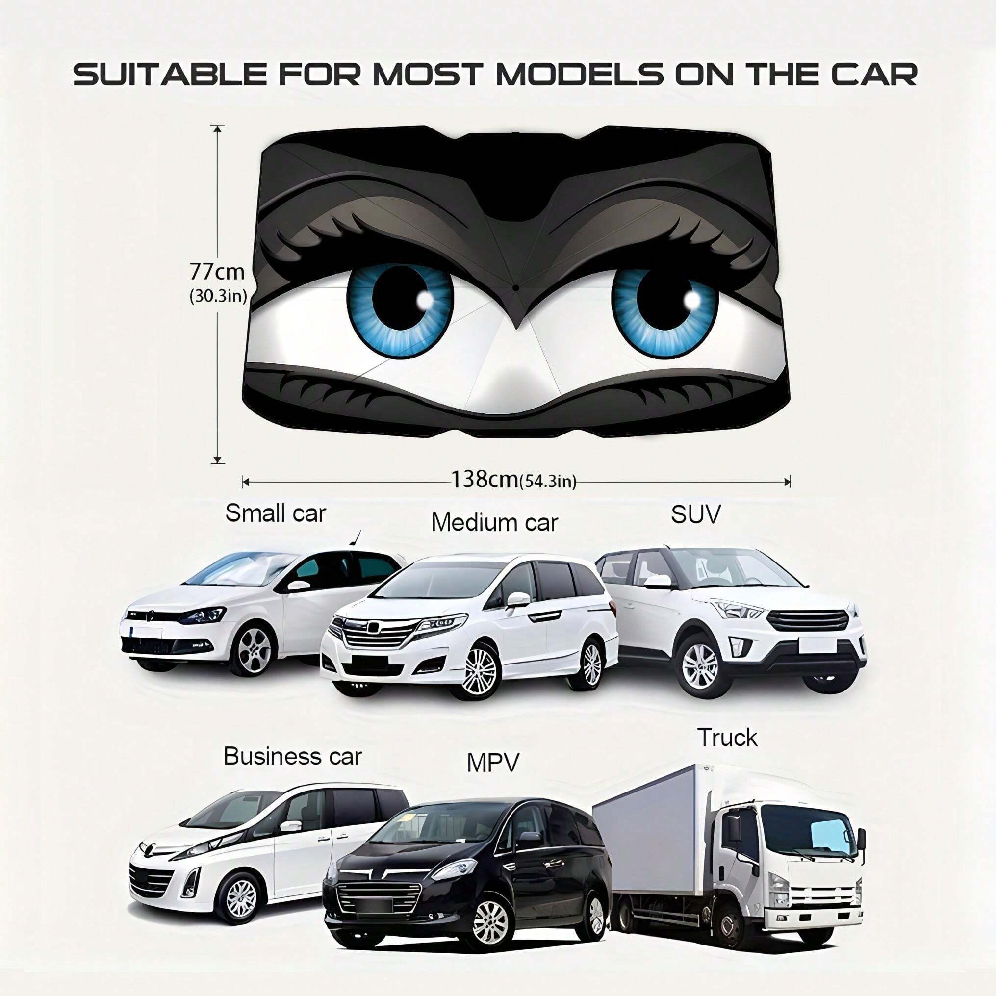 2 Housses D'Appuie-Tête Voiture Drôles - Masques Décoratifs Pour Sièges Auto Universels (Blanc)