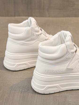 Fall/Winter Women's Platform Sneakers, Non-Slip Comfortable Fashion Casual High Top Shoes With Hook & Loop Closure