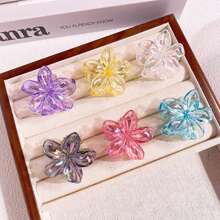 2024 Fashion, Two-Tone Marble Fresh Hair Claws, Lady Hair Grips. Piranha De Florhair Clip Hair Jaw Clip Hair Clamps