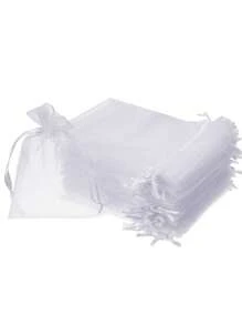 10pcs/5/3 Organza Bags Small Gift Bags Candy Bags Candy Packaging Transparent Bags Solid Color Gift Wrapping Bags Jewelry Bags Drawstring Drawstring Shopping Bags NetGift Bags Bulk Suitable For Wedding Party Gifts Halloween Christmasjewelry Box,Jewellery Box,Jewelry Organiser For Women And Girls,Jewelry Holder, Ideal For Halloween Earrings,Necklace,Rings,And Wedding Accessories;Also Suitable For  Home Decor And Bridesmaid Gift - Multicolor - View 6