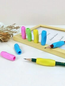 1 set Portaplumas/correctores/estuches de lápices de silicona de color al azar, estuches para bolígrafos de escritura para niños y estudiantes de primaria, correctores de goma blanda para bolígrafos de niños - Multicolor - Ver 3