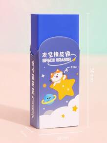 1pc Random Design Cute Cartoon Space Erasers, Clean Marks Without Leaving Trace, Suitable Gift For Students, School Supplies, Back To School