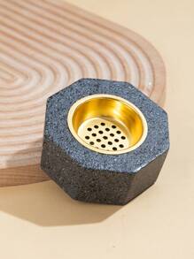 1pc Minimalist Octagonal Incense Holder, Resin Aroma Burner, Arabic Style Incense Diffuser, Home Decor, Room Decor, Party And Holiday Decoration