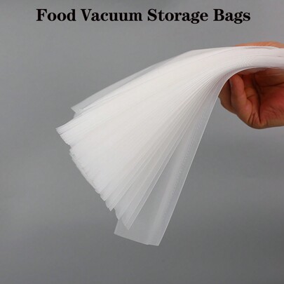 50pcs Vacuum Sealer Bags, Vacuum Food Bags, Reusable, Vacuum Bags For Food Preservation, Vacuum Sealed Storage Bag, Frozen Storage Bags Available In Microwave Ovens, Home Kitchen Supplies, For Outdoor, Camping