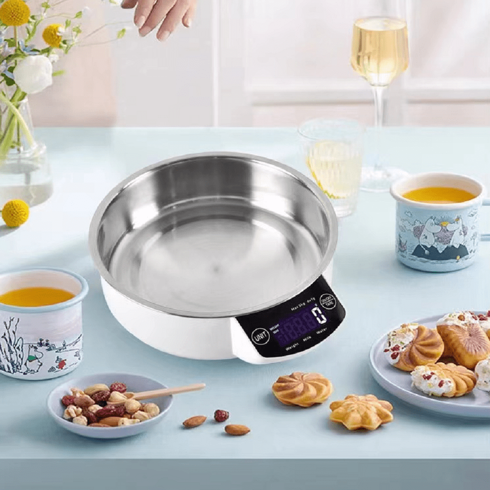 1pc High Precision Kitchen Scale With Detachable Bowl, Stainless Steel LCD Digital Smart Food Scale, Mini Baking Scale, Jewelry Scale, Coffee Scale, Herb Scale, Kitchen Supplies, Kitchen Utensils