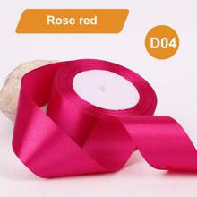 1 Rollo de 25 yardas de cinta de satén de 4 cm/1,57 pulgadas de ancho en colores variados - Perfecta para hacer lazos de rosas, decoraciones de pasteles y navideñas - Vibrante, suave, cintas para manualidades y envoltorios de regalos, Día de San Valentín