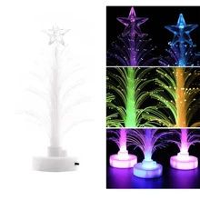 2pcs LED Electric Christmas Tree Night Light, Creative Star Xmas Tree Lamp For Home Party Decoration,Room Decor Christmas Decor Christmas Light Bedroom Decor Home Decor Party Decor Holiday Festivalchristmas Gift Thanksgiving Christmas Tree Decor Ornaments - Colored Light - View 1