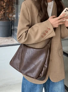 复古女士斜挎包，新款韩版时尚手提包，大容量单肩包，返校必备，教师节好礼，可定制字母图案，可重复使用，教师包，送给教育工作者的理想礼物，送给妈妈的伴娘礼物，励志包，教师礼物