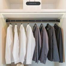 1 pieza Barra de tensión retráctil ajustable con base de plástico y tubo de acero inoxidable, disponible en dorado negro, dorado blanco, dorado gris, dorado verde, sin necesidad de perforación para barras de armario, barras de cortina de ducha, barras de cortina, se ajusta a armario, baño, ventanas, cocina/dormitorio, organizador, organizador, almacenamiento del hogar, camiseta blanca de mujer, pantalones negros de mujer, ropa de invierno para damas, vestido, ropa de invierno para damas, vestidos elegantes de mujer, camisa blanca para damas, manga larga, mono blanco para mujer, vestidos de primavera para mujer, atuendos de primavera para mujer, primavera, ropa de primavera, minimalista, blusas de verano