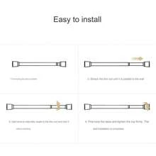 1 pieza Barra de tensión retráctil ajustable con base de plástico y tubo de acero inoxidable, disponible en dorado negro, dorado blanco, dorado gris, dorado verde, sin necesidad de perforación para barras de armario, barras de cortina de ducha, barras de cortina, se ajusta a armario, baño, ventanas, cocina/dormitorio, organizador, organizador, almacenamiento del hogar, camiseta blanca de mujer, pantalones negros de mujer, ropa de invierno para damas, vestido, ropa de invierno para damas, vestidos elegantes de mujer, camisa blanca para damas, manga larga, mono blanco para mujer, vestidos de primavera para mujer, atuendos de primavera para mujer, primavera, ropa de primavera, minimalista, blusas de verano