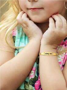 Personalized Name Bracelet Custom Name Birth Date Stainless Steel ID Bracelets Adjustable For Women Or Baby Size For Choose Stylish,Fall Fashion,Vintage,Contracted,Simple,Casual,Old Money Custom,Personalized,Unique Ideal Gifts For Her Girlfriend,Mom,Family,Friends For Anniversaries,For Birthdays,For Daily Wear,For Prom,For Mother's Day,For Valentine's Day,For Graduation,For Weddings