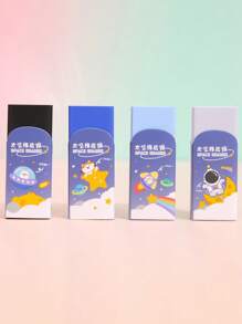 1pc Random Design Cute Cartoon Space Erasers, Clean Marks Without Leaving Trace, Suitable Gift For Students, School Supplies, Back To School