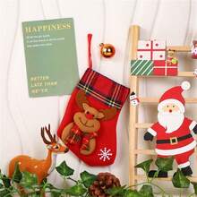 圣诞装饰品 圣诞老人小袜子 圣诞树饰品 圣诞袜 礼品袋 - 彩色 - 查看 14