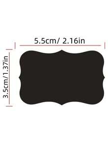 120 piezas Etiquetas adhesivas de la cocina del hogar, etiquetas de organización de almacenamiento de cocina, etiquetas adhesivas negras removibles, indicadores de material de almacén y alimentos, sellos para envolver regalos - Negro - Ver 2