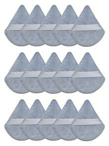 24pcs/15pcs/8pcs/3pcs Flocked Triangle Makeup Sponges, Soft & Fluffy Texture, Suitable For Face & Body Powder Puff, Mixed Set Makeup Beauty Tools