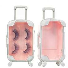 1PC Mini Lashes Luggage False Empty Lash Storage Box Clear Suitcase Packaging Case For Women Girls - Multicolor - View 2