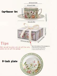 1/2pcs Coffee Cup And Saucer Set Afternoon Tea Cupcake Plate Mug Cup Vintage Ceramic Cup School Supplies Back To School