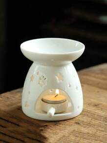 1 件陶瓷精油扩散器芳香灯、家居装饰香薰蜡烛台房间香薰香炉