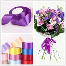 1 Rollo de 25 yardas de cinta de satén de 4 cm/1,57 pulgadas de ancho en colores variados - Perfecta para hacer lazos de rosas, decoraciones de pasteles y navideñas - Vibrante, suave, cintas para manualidades y envoltorios de regalos, Día de San Valentín