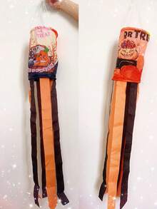 1pc Halloween Wind Spinner treo trang trí, Cờ hình quả bí ngô cho sân, tiệc, lễ hội Halloween, trang trí Giáng sinh - Nhiều màu - Xem 6