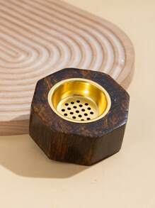 1pc Minimalist Octagonal Incense Holder, Resin Aroma Burner, Arabic Style Incense Diffuser, Home Decor, Room Decor, Party And Holiday Decoration