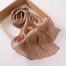 New Autumn Winter Women Soft Organza Glittery Muslim Hijab Scarf Shawl - Multicolor - View 20