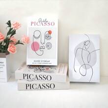 1 pieza Caja con forma de libro abierta para almacenamiento, accesorios de decoración de escritorio con apariencia de libro de lujo, caja de almacenamiento con forma de libro simulado moderno, modelo de libro en inglés, mejor regalo - Multicolor - Ver 3