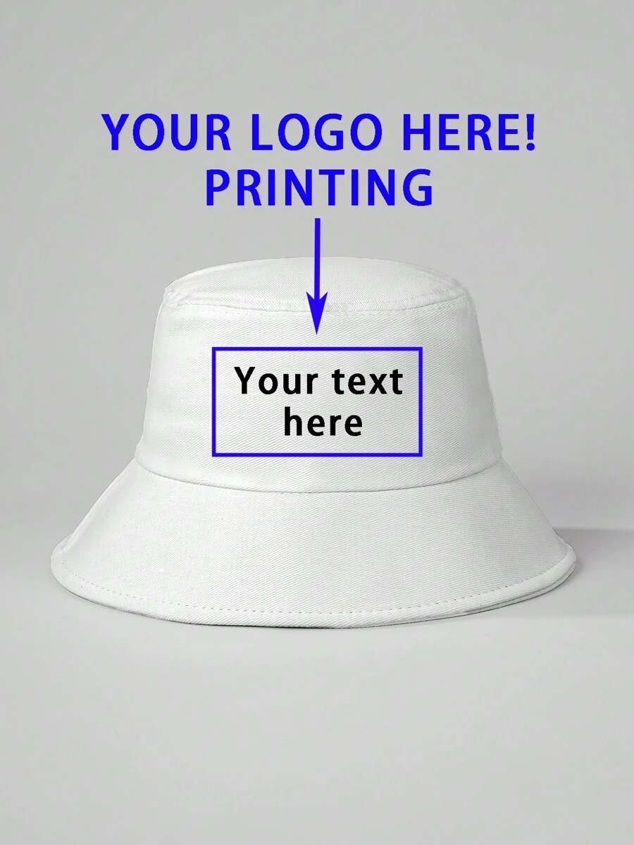 1pc Customized Printed Text Kids Bucket Hat, Adjustable Sun Protection Casual Beach Hat Suitable For Spring Autumn Travelback To School Winter Gift Ideas Boy Girl Valentine's Day