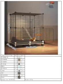 Extra Large Bird Cage With Reinforced Metal Wire For Parrots And Small Animals - Multicolor - View 10