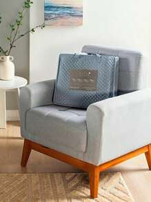 Double Bedspread Kit 200 Thread Count Percale 4 Pieces With Bag And Embroidered Pillowcase - 灰色 - 查看 6