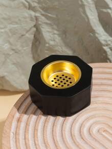 1pc Minimalist Octagonal Incense Holder, Resin Aroma Burner, Arabic Style Incense Diffuser, Home Decor, Room Decor, Party And Holiday Decoration