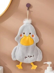 1pc Cute Countryside Style Small Duck Hand Towel, Hanging, Absorbent & Easy To Clean, Multipurpose Decorative Towel Home Bathroom Decor Fall Decor Back To School Dish Cloths Kitchen Towel - Multicolor - View 13